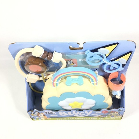 Bluey Cloud Bag Doctors Check Up Set 7 Pieces NEW 2022 - Picture 10 of 11